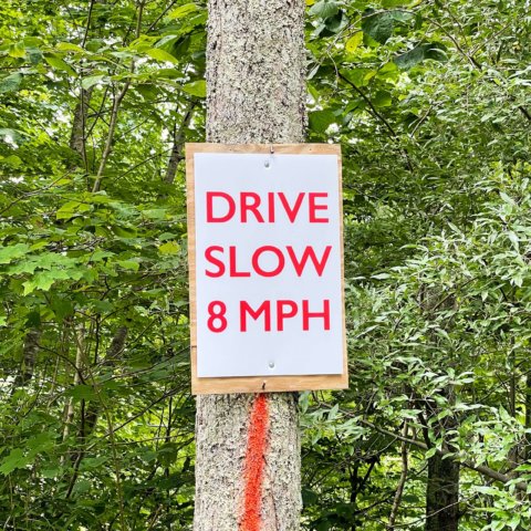 Drive slow 8 mph Drive slow 8 mph