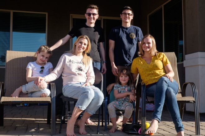 Me and Derek with our families Me and Derek with our families