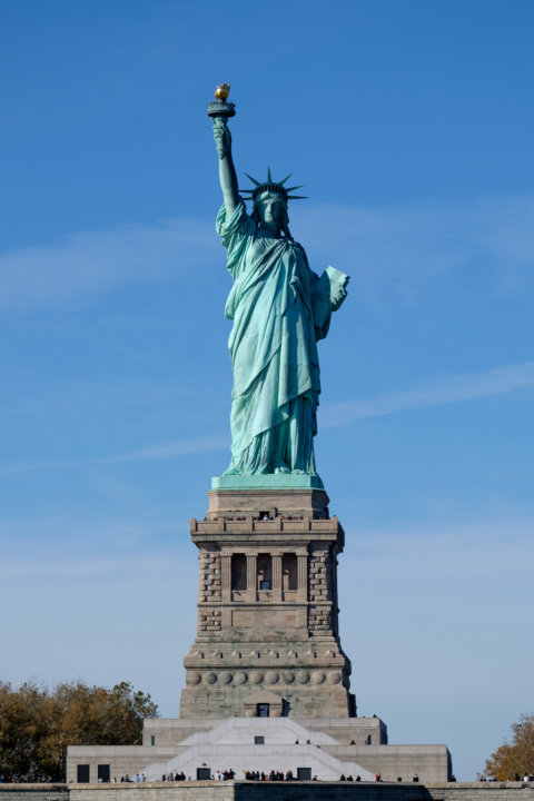 Statue of Liberty with the pedestal Statue of Liberty with the pedestal