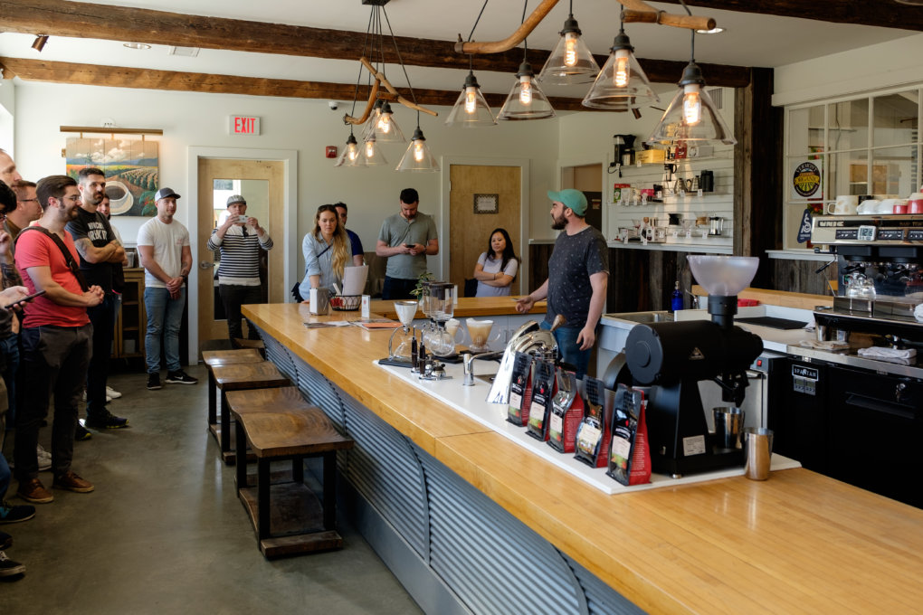 Coffee bar at Vermont Artisan Coffee & Tea Co. Coffee bar at Vermont Artisan Coffee & Tea Co.